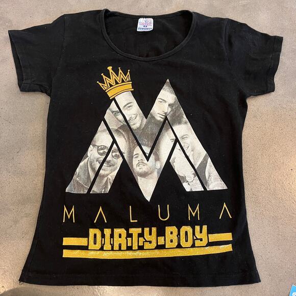 MALUMA 94 Baby Fame Tour Black Dirty Boy Latin pretty boy don Juan concert M tee - Picture 1 of 4